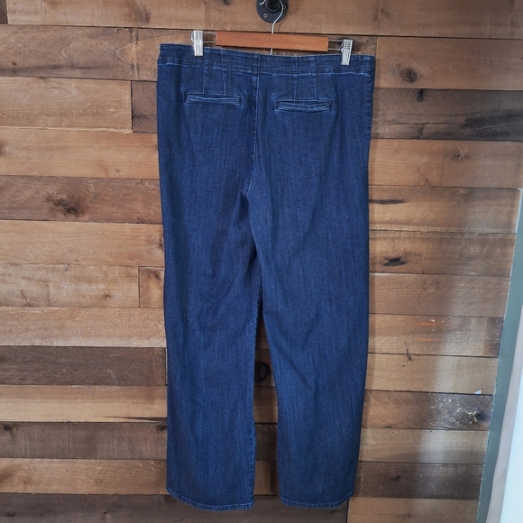 J.Jill Denim Metropolitan Full / Wide Leg Pants SZ 12 - Picture 6 of 9